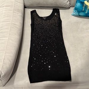 Size small black sequin soft cotton rayon blend dress. For any occasion!